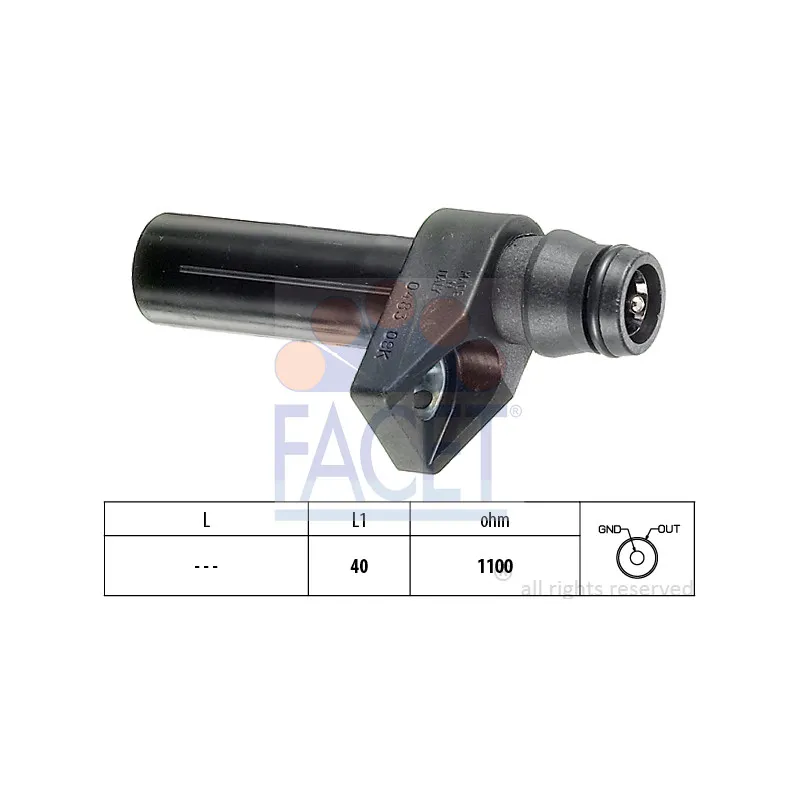 Capteur d'angle, vilebrequin FACET 9.0483