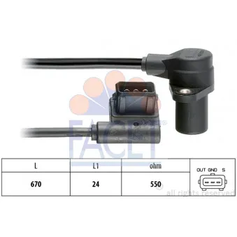 Capteur d'angle, vilebrequin FACET