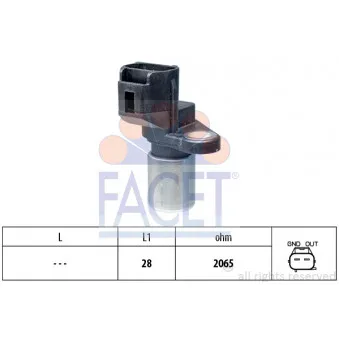 Capteur d'angle, vilebrequin FACET 9.0490