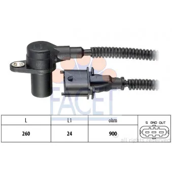 Capteur d'angle, vilebrequin FACET