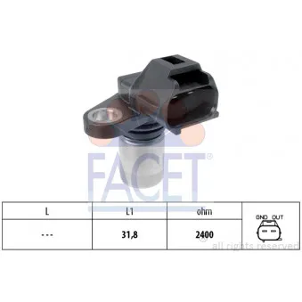 Capteur d'angle, vilebrequin FACET 9.0509