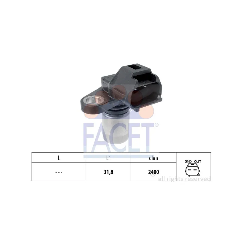 Capteur d'angle, vilebrequin FACET 9.0509