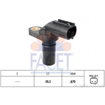 Capteur d'angle, vilebrequin FACET 9.0522