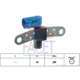 Capteur d'angle, vilebrequin FACET 9.0540