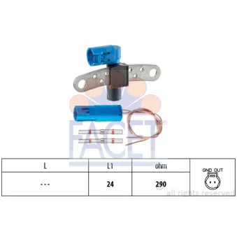Capteur d'angle, vilebrequin FACET 9.0540K