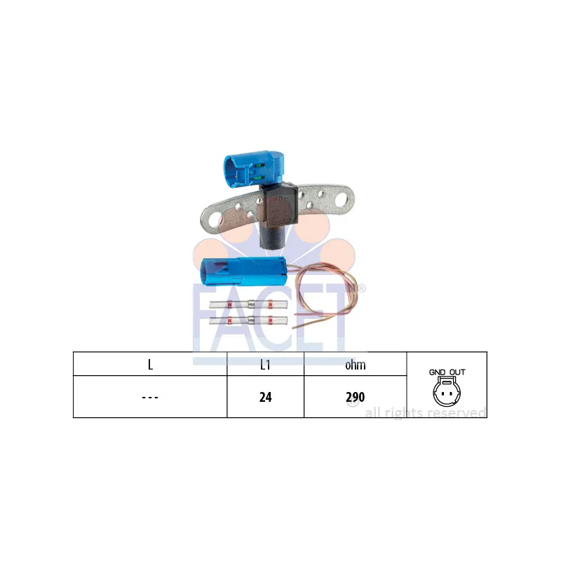 Capteur d'angle, vilebrequin FACET 9.0540K