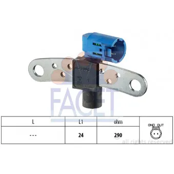 Capteur d'angle, vilebrequin FACET 9.0543