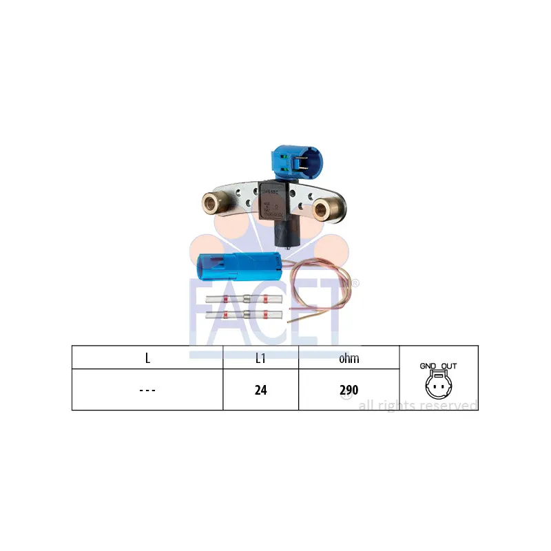 Capteur d'angle, vilebrequin FACET 9.0545K