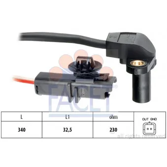Capteur d'angle, vilebrequin FACET
