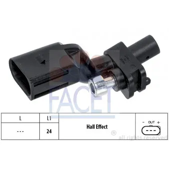 Capteur d'angle, vilebrequin FACET 9.0552
