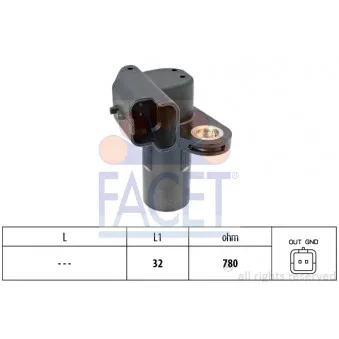 Capteur d'angle, vilebrequin FACET 9.0553