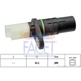 Capteur d'angle, vilebrequin FACET 9.0555