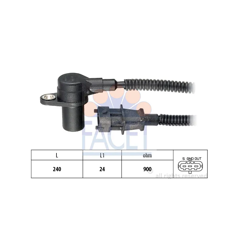 Capteur d'angle, vilebrequin FACET 9.0560