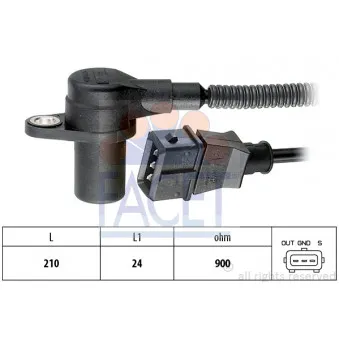 Capteur d'angle, vilebrequin FACET 9.0562