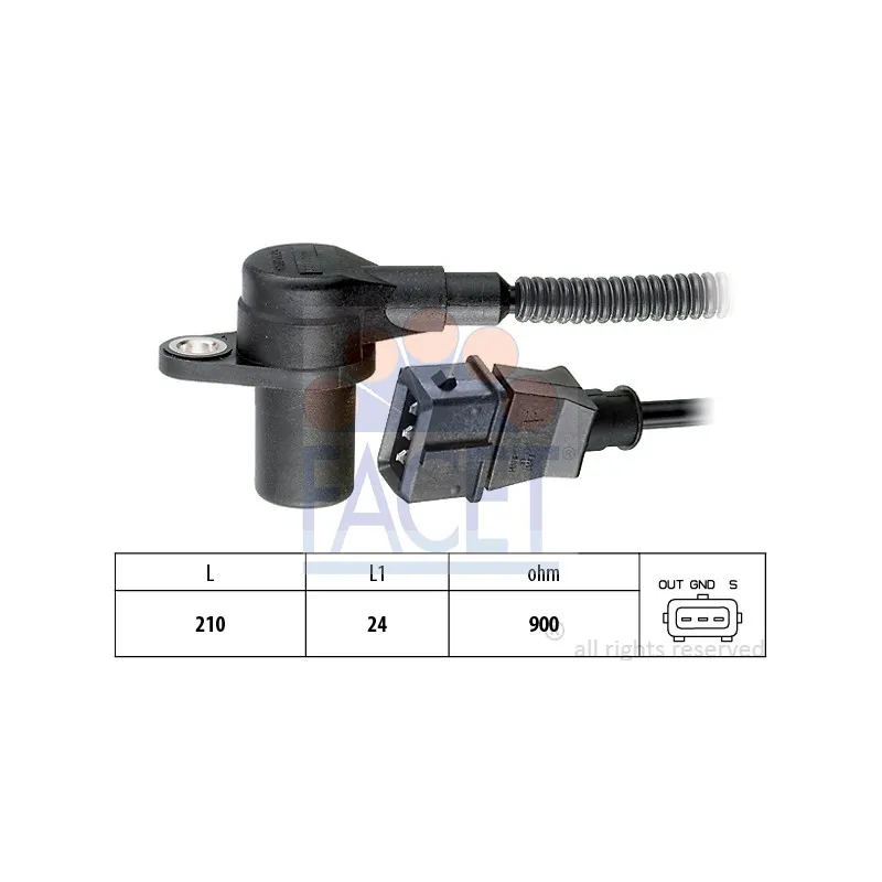 Capteur d'angle, vilebrequin FACET 9.0562