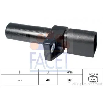 Capteur d'angle, vilebrequin FACET 9.0578
