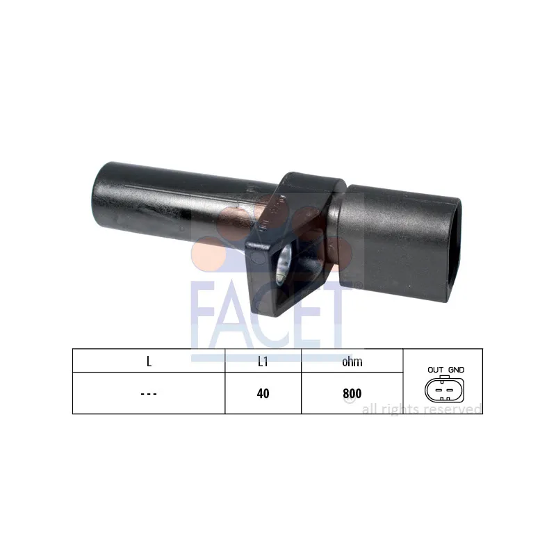 Capteur d'angle, vilebrequin FACET 9.0578