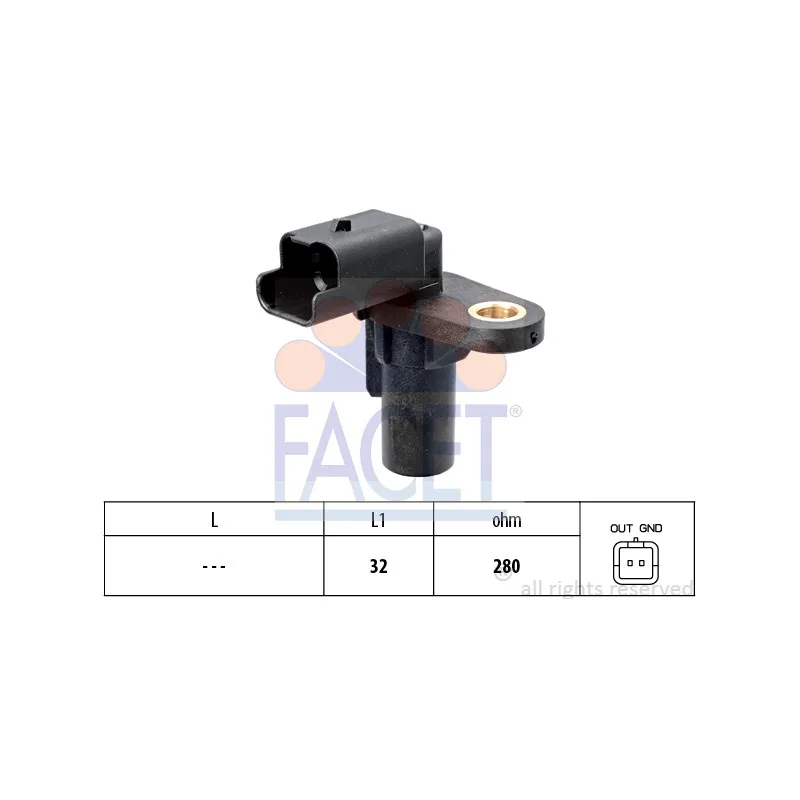 Capteur d'angle, vilebrequin FACET 9.0579