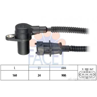 Capteur d'angle, vilebrequin FACET 9.0588