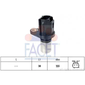 Capteur d'angle, vilebrequin FACET 9.0594