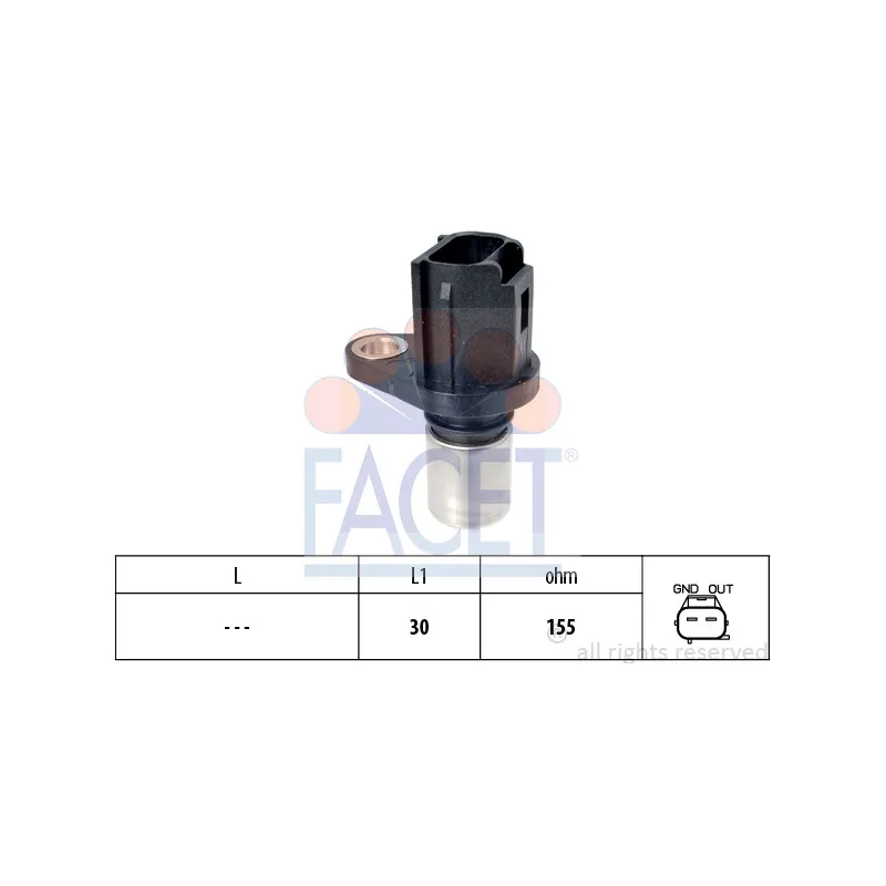 Capteur d'angle, vilebrequin FACET 9.0594