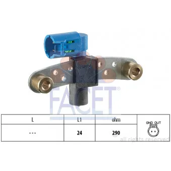 Capteur d'angle, vilebrequin FACET 9.0597