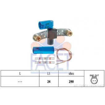 Capteur d'angle, vilebrequin FACET 9.0597K