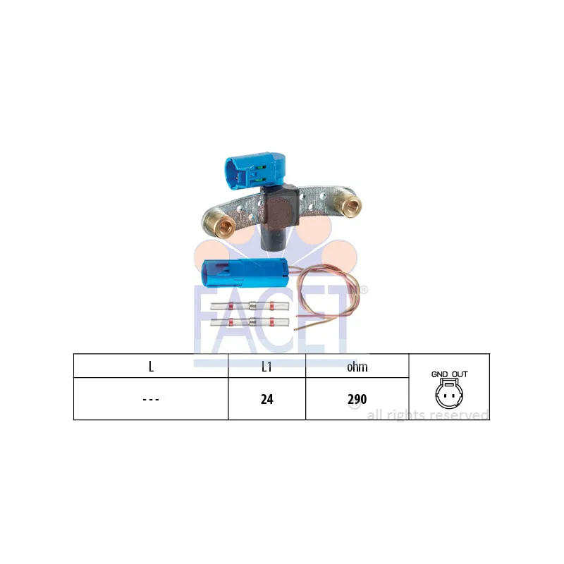 Capteur d'angle, vilebrequin FACET 9.0597K