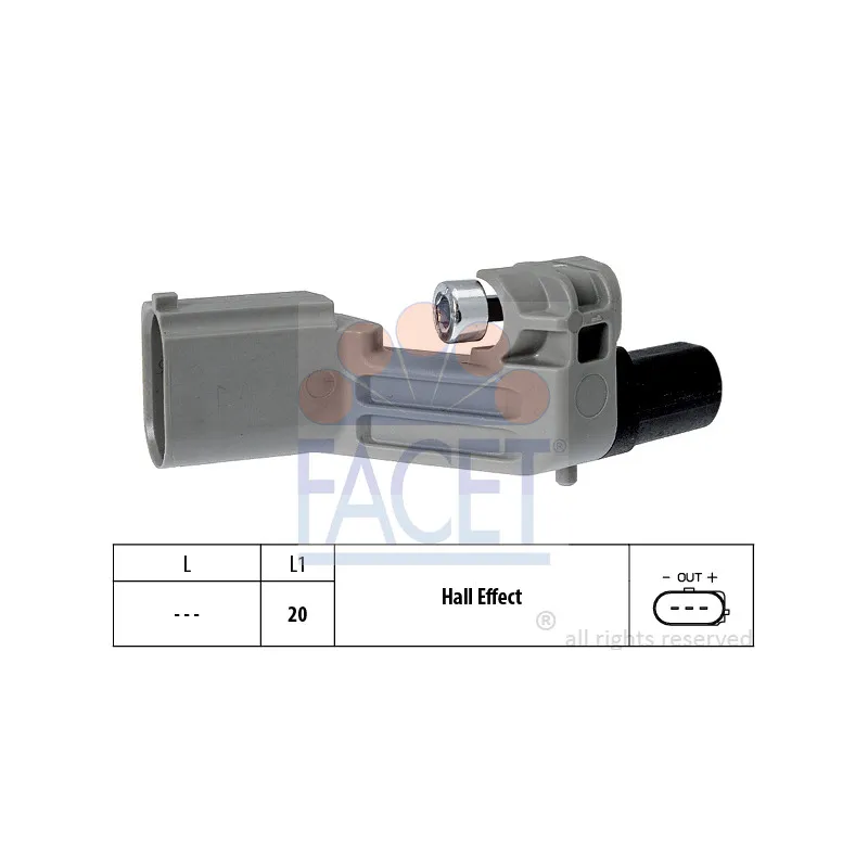 Capteur d'angle, vilebrequin FACET 9.0598