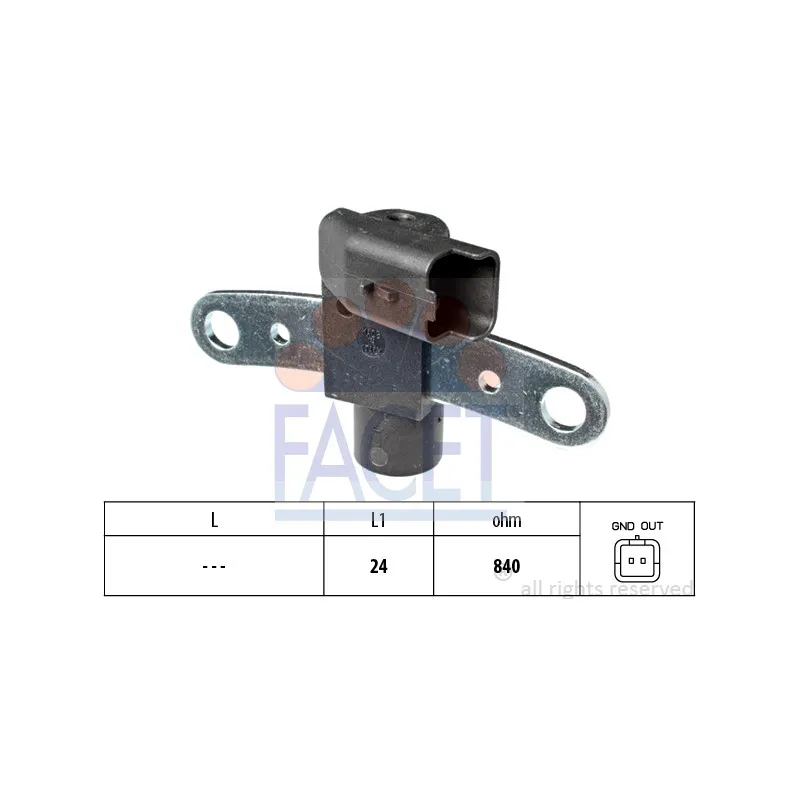 Capteur d'angle, vilebrequin FACET 9.0600