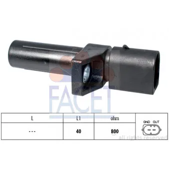 Capteur d'angle, vilebrequin FACET 9.0608