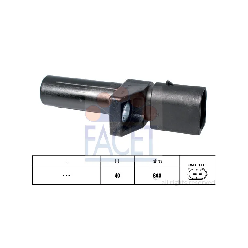 Capteur d'angle, vilebrequin FACET 9.0608