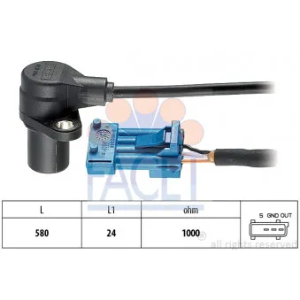 Capteur d'angle, vilebrequin FACET