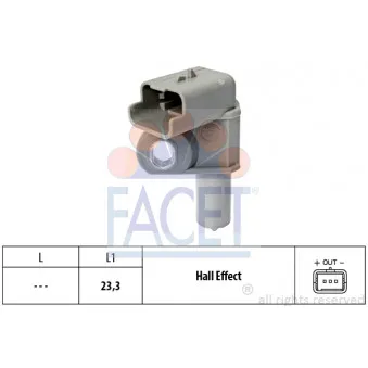 Capteur d'angle, vilebrequin FACET 9.0632