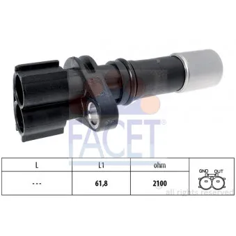 Capteur d'angle, vilebrequin FACET 9.0633
