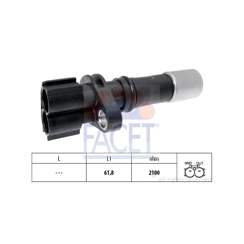 Capteur d'angle, vilebrequin FACET 9.0633