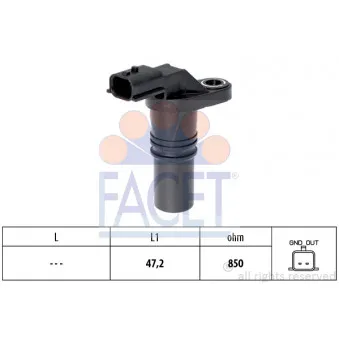 Capteur d'angle, vilebrequin FACET 9.0645