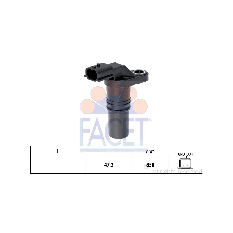 Capteur d'angle, vilebrequin FACET 9.0645