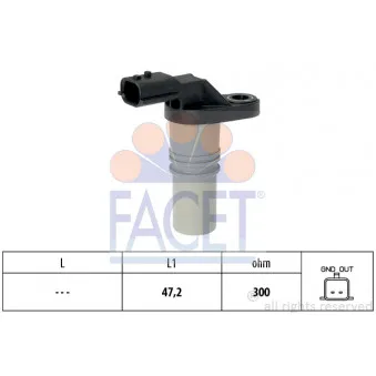 Capteur d'angle, vilebrequin FACET