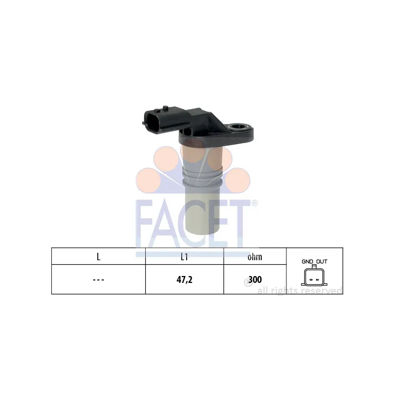 Capteur d'angle, vilebrequin FACET 9.0646