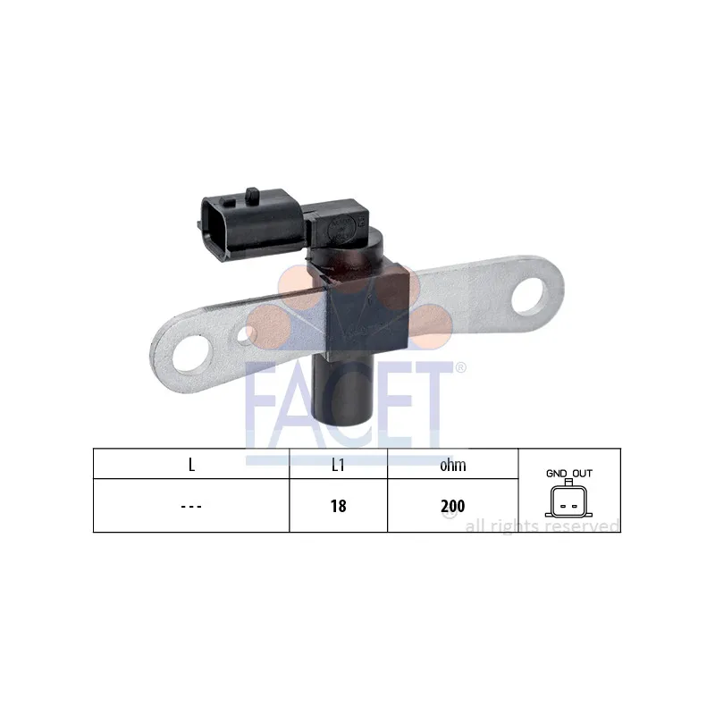 Capteur d'angle, vilebrequin FACET 9.0659
