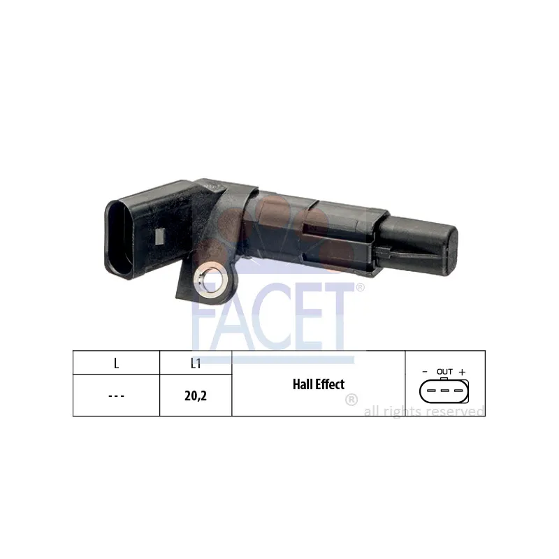 Capteur d'angle, vilebrequin FACET 9.0683