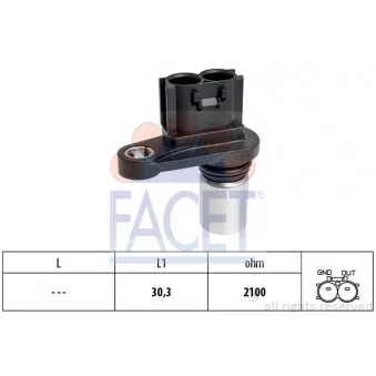 Capteur d'angle, vilebrequin FACET 9.0716