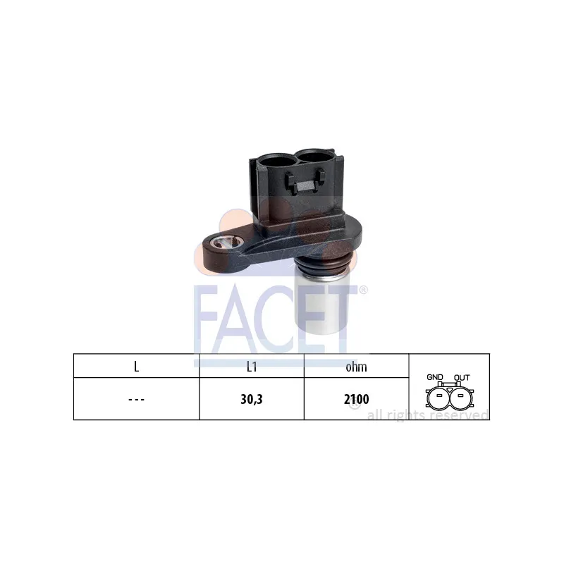 Capteur d'angle, vilebrequin FACET 9.0716