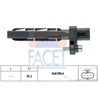 Capteur d'angle, vilebrequin FACET 9.0758