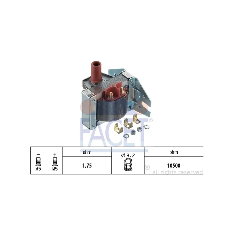 Bobine d'allumage FACET 9.6001D