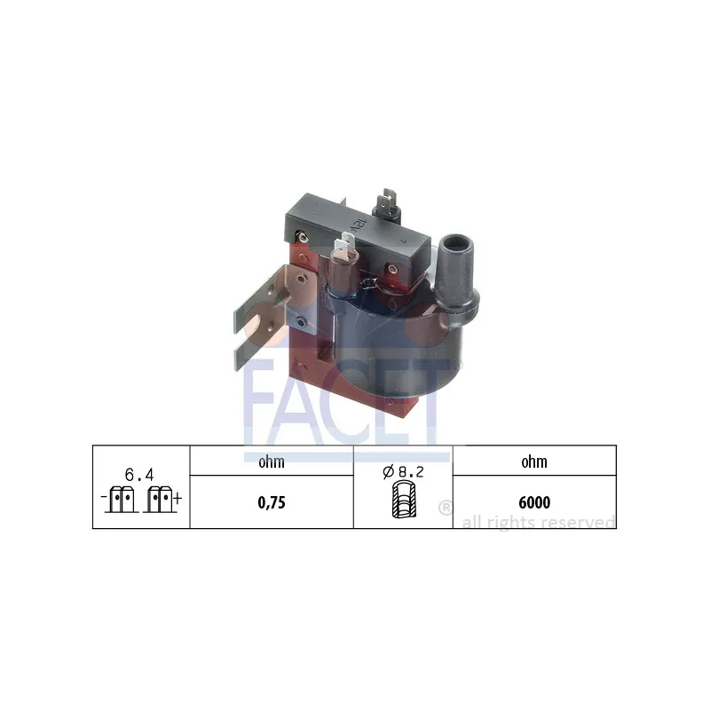 Bobine d'allumage FACET 9.6002