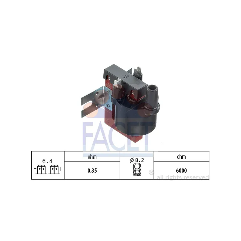 Bobine d'allumage FACET 9.6003