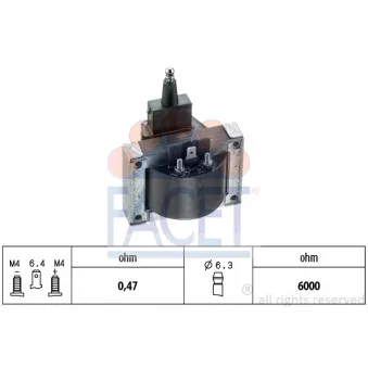 Bobine d'allumage FACET 9.6007