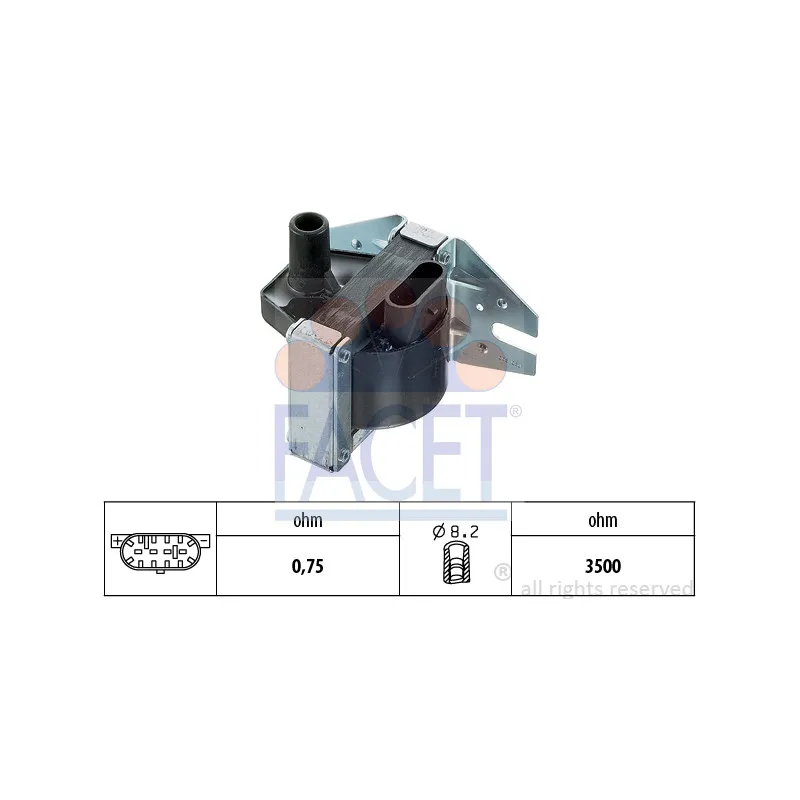 Bobine d'allumage FACET 9.6008